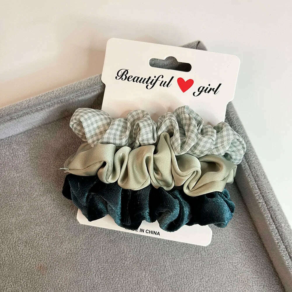 3PCS Corduroy Knitted Scrunchies Set for Women