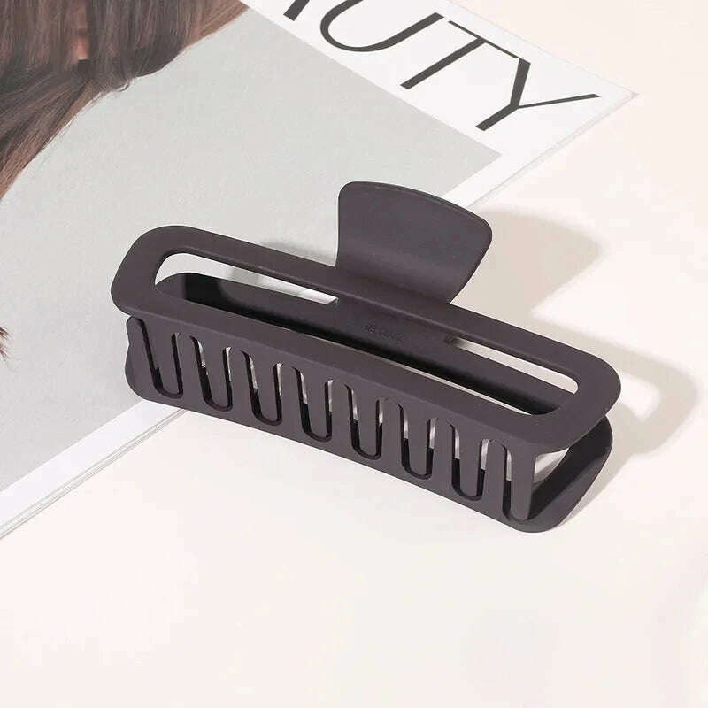 Large Matte Rectangle Hairpin