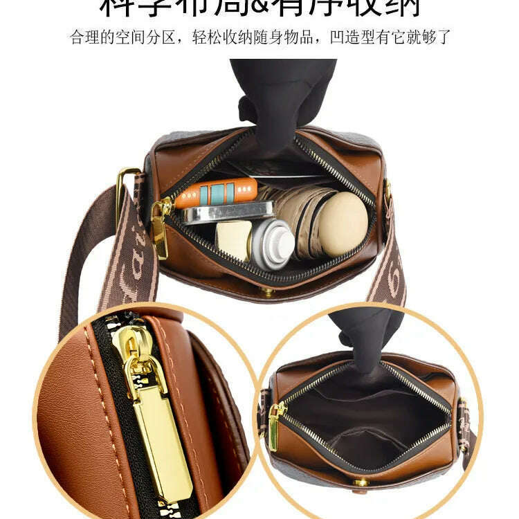2024 Women's Small Soft Leather One-Shoulder Crossbody Bag