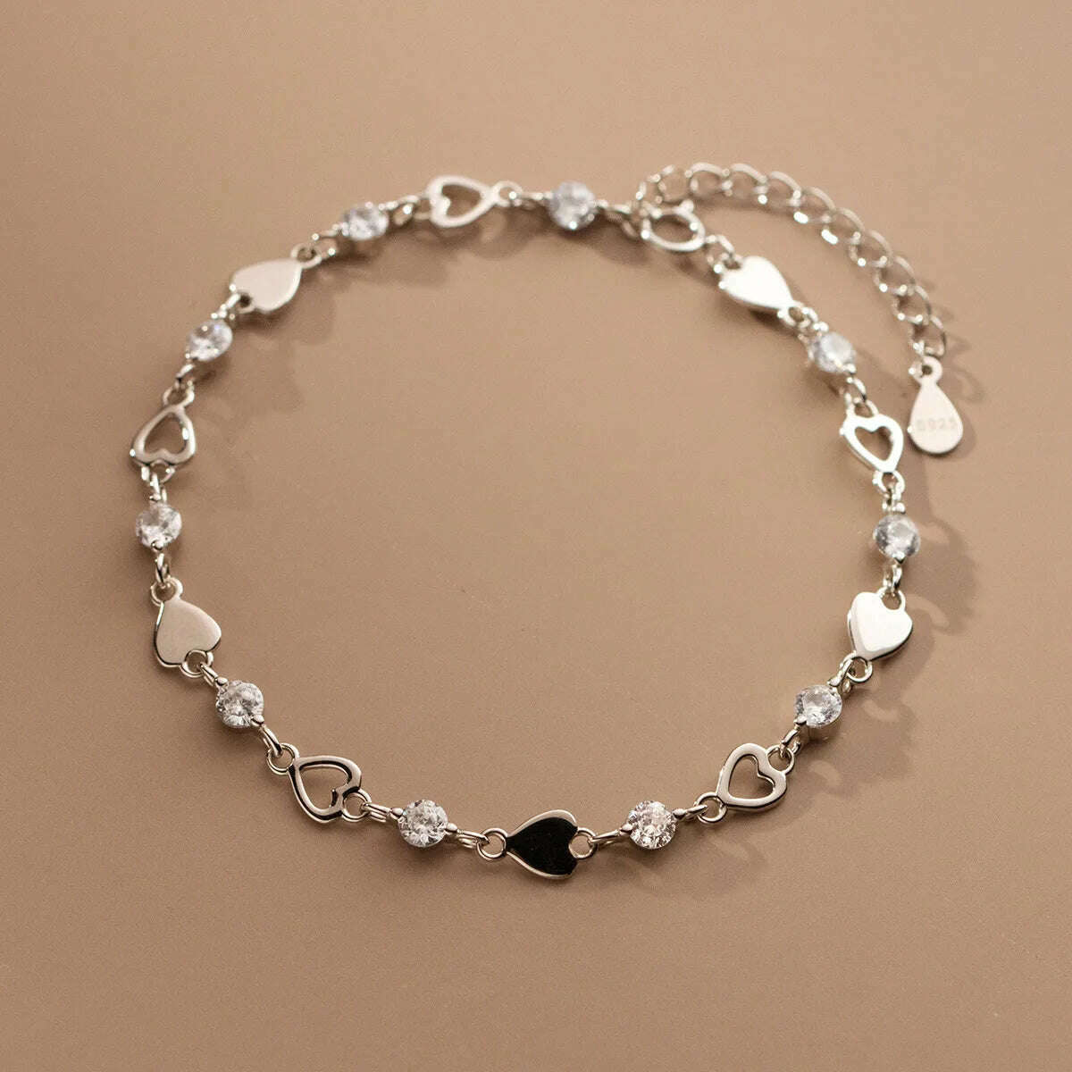 925 Sterling Silver Adjustable Bead Bracelet for Women