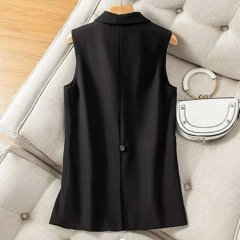 2024 Women's Striped Slim Blazer Vest – Chic & Stylish - D&M Boutique
