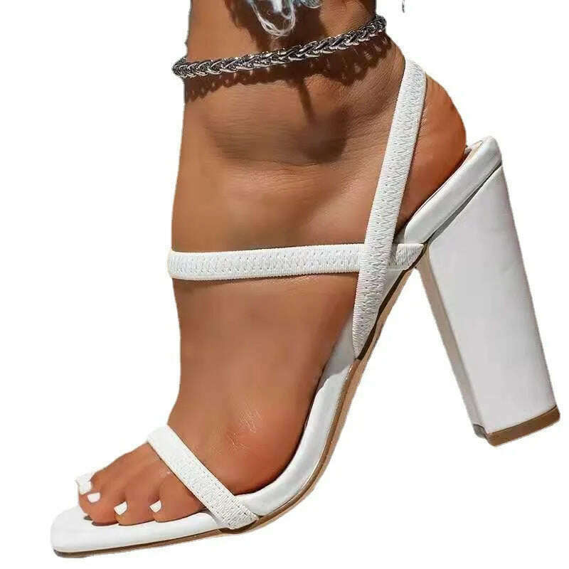 2024 Summer Large Size Square Head - Thick Heel