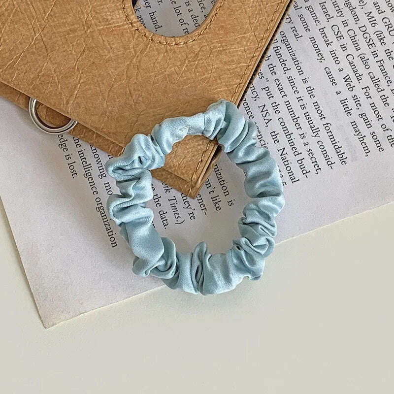 10pcs Colorful Satin Skinny Hair Bands