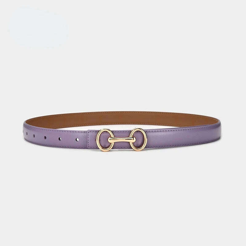 Women's Leather Belt with Zinc Alloy Buckle
