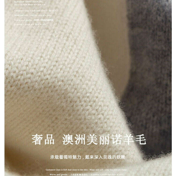 Autumn/Winter Wool Sweater – Round Neck, Color-Block, All-Match Top - D&M Boutique