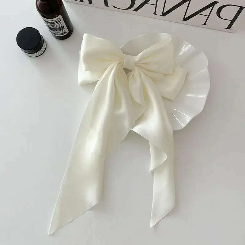 Elegant Fabric Hair Bow Hairpin