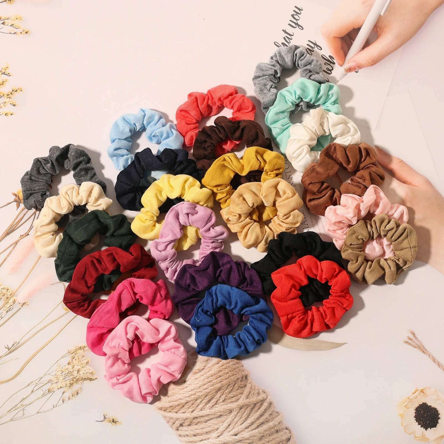 Pack of 2 Mini Cotton Scrunchies