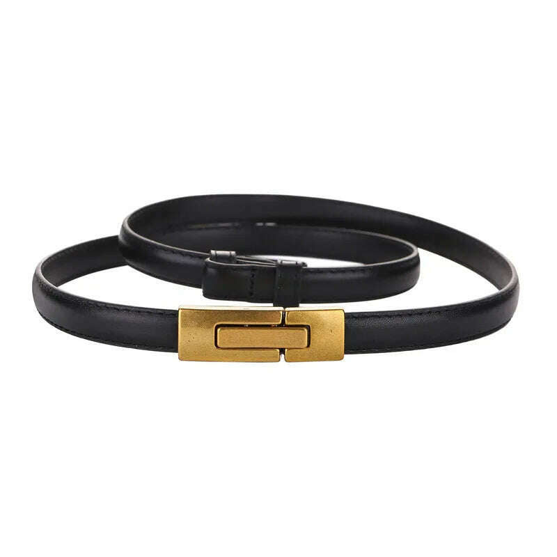100% Natural Cowhide Genuine Leather Women’s Adjustable Belt