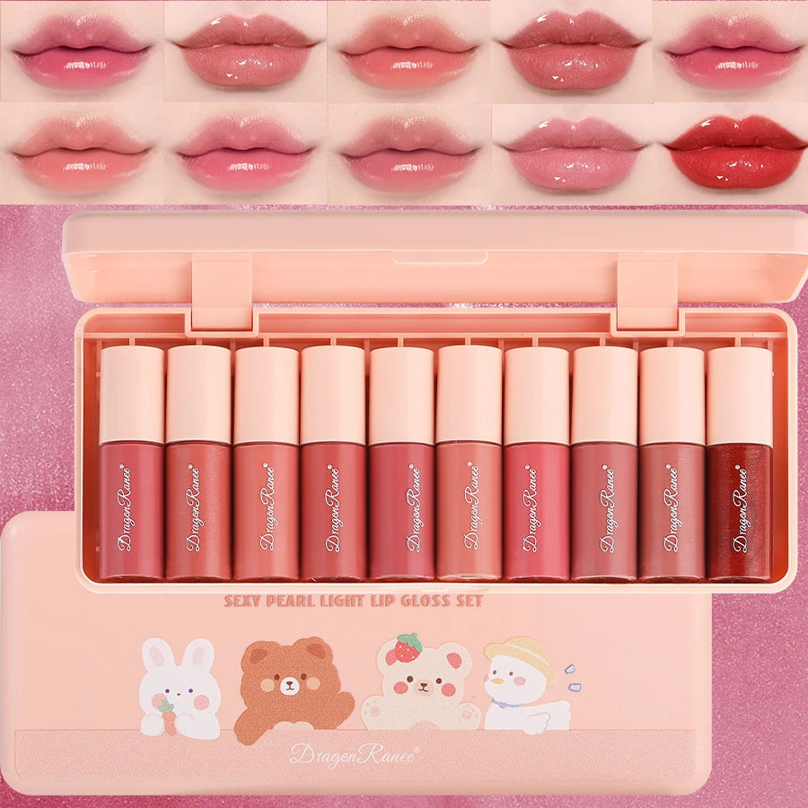 Dragon Ranee 10-Piece Glitter Lip Gloss Set
