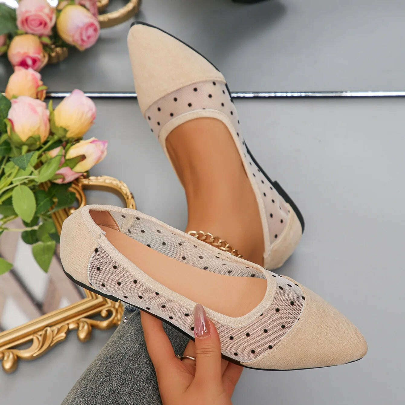 Breathable Mesh Flats - Soft, Non-Slip, Casual Chic