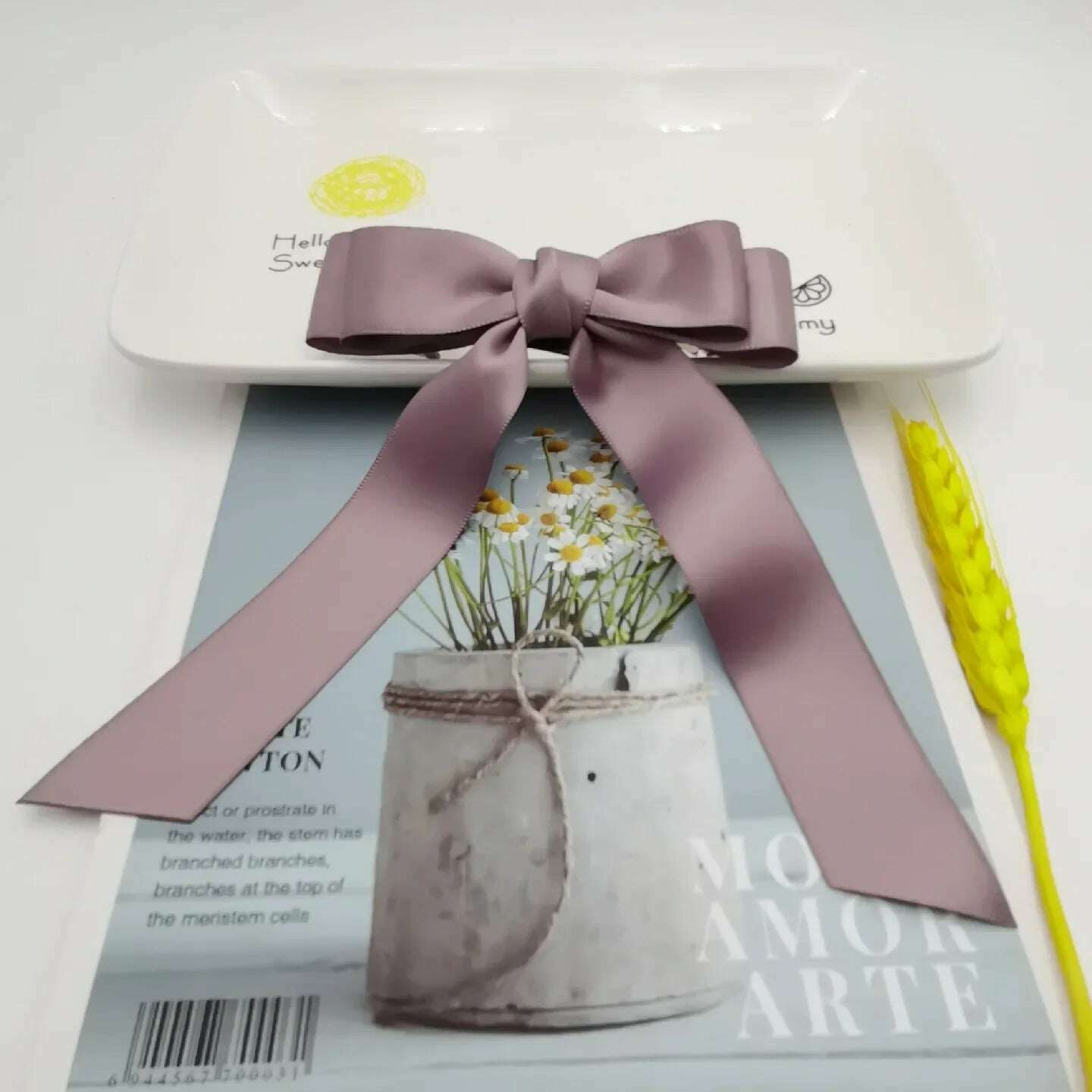 Elegant Fabric Hair Bow Hairpin