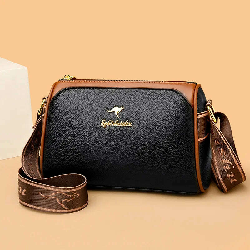 2024 Women's Small Soft Leather One-Shoulder Crossbody Bag