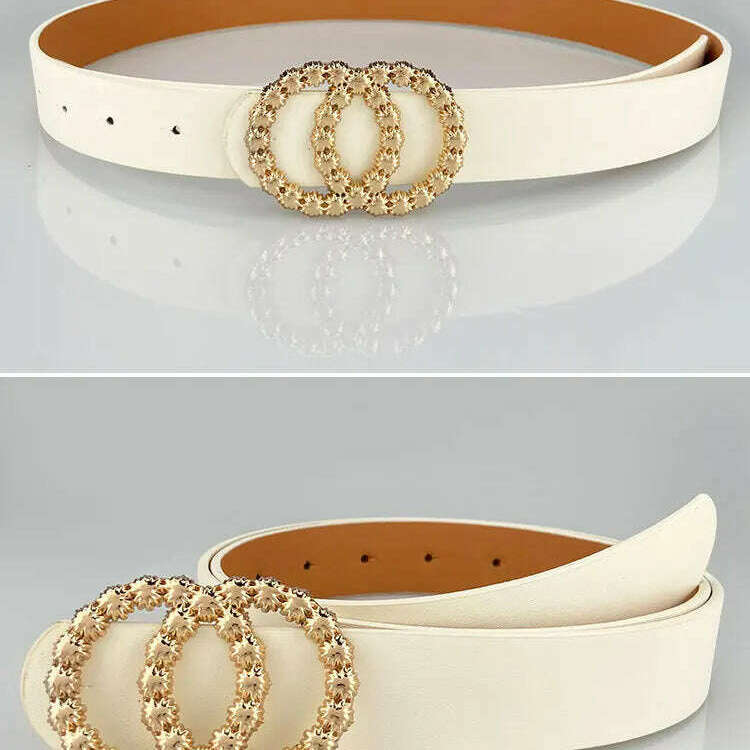 Green PU Leather Women's Fashion Belt