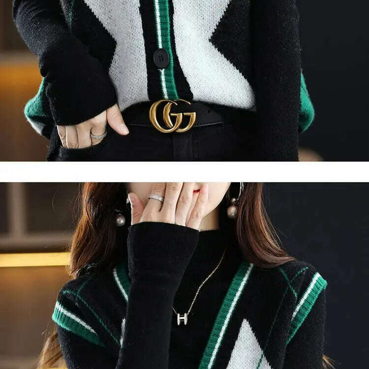 2024 Women's Casual Korean Style Knitted Cardigan Vest - D&M Boutique