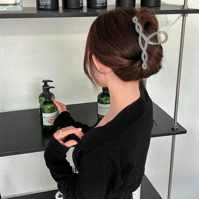13cm Large Acrylic Geometric Hair Claw Clip for Women