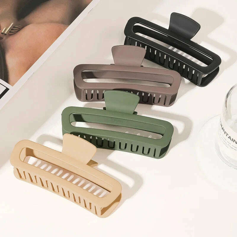 Large Matte Rectangle Hairpin