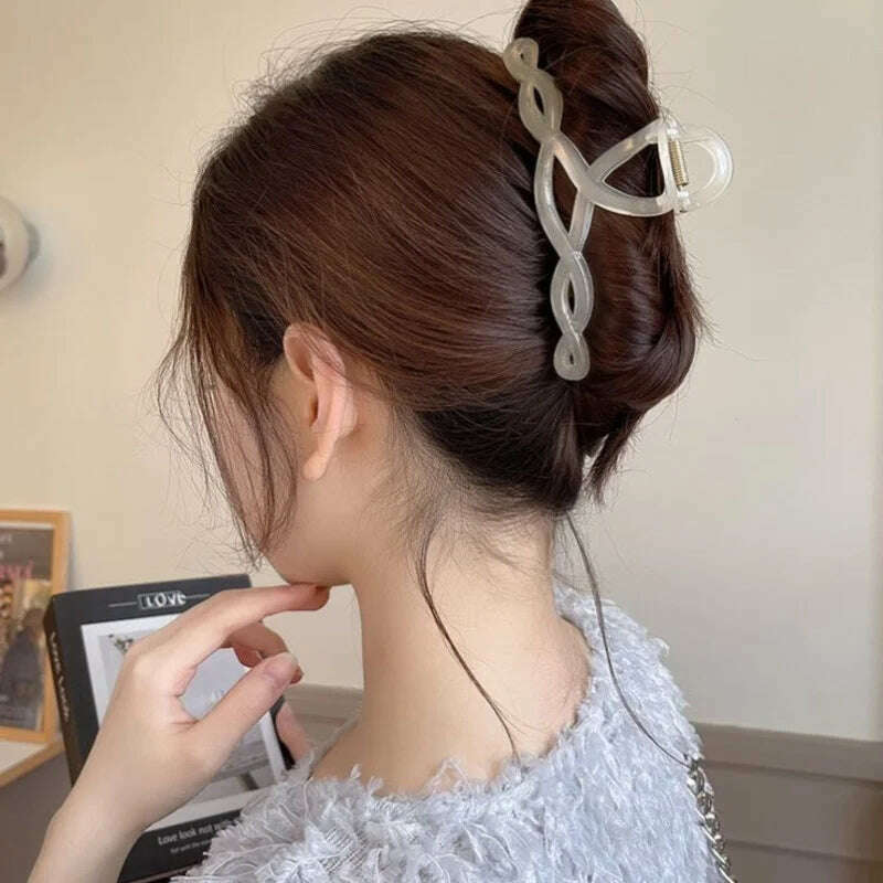 13cm Large Acrylic Geometric Hair Claw Clip for Women
