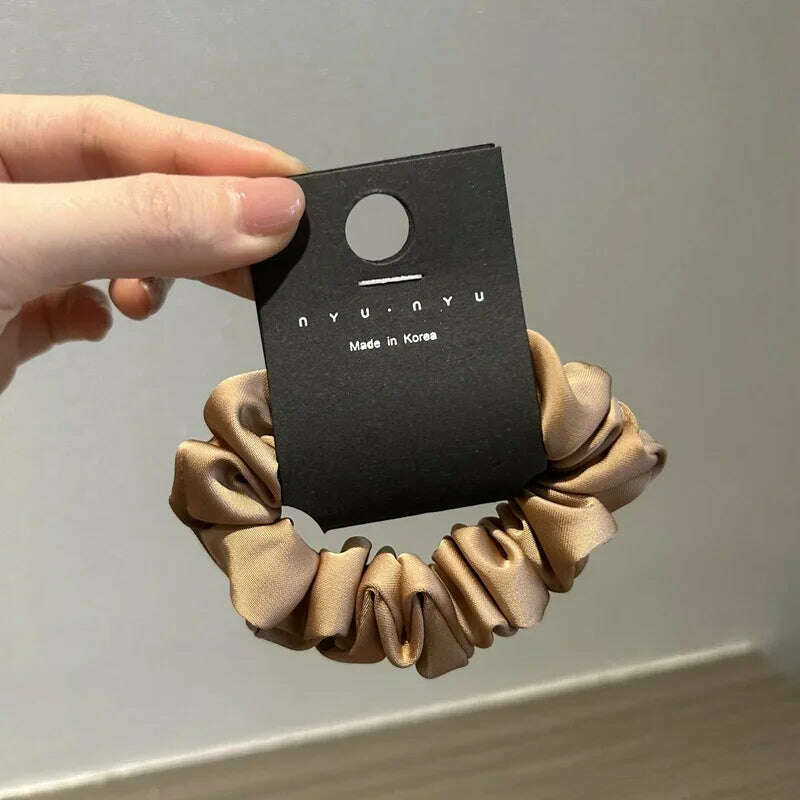Korean Charm Elegant Satin Hair Loop Scrunchies