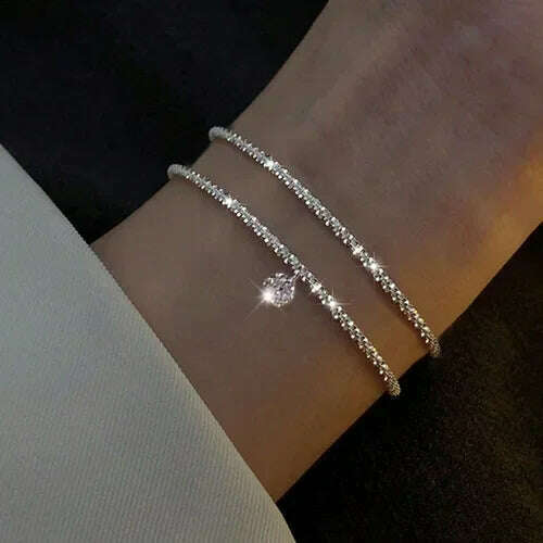 925 Sterling Silver Pearl Knots Bracelet for Women