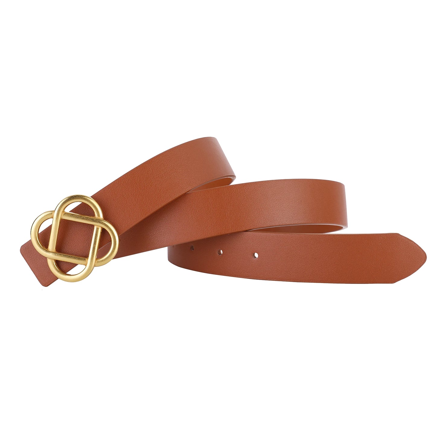 Women's Genuine Leather Belt with Flower Buckle