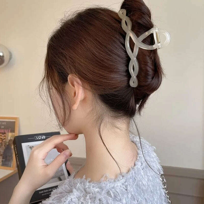 13cm Large Acrylic Geometric Hair Claw Clip for Women