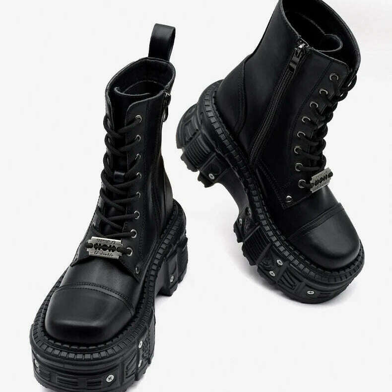 2024 U-DOUBLE Women's Punk Platform Ankle Boots
