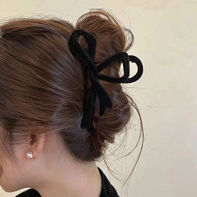 Red Velvet Bow Hair Clip