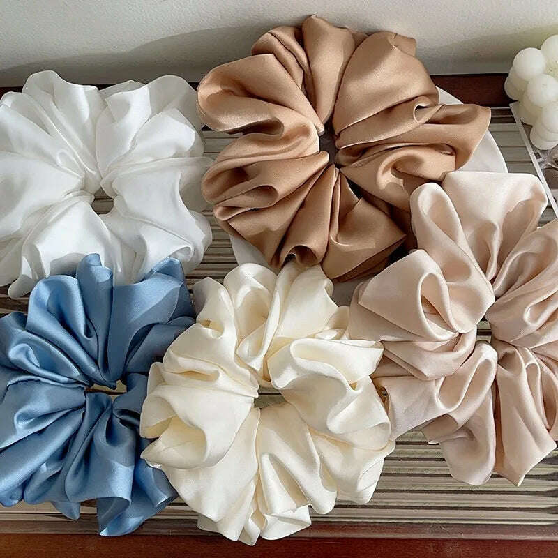 Oversize Satin Scrunchies Elastic Hair Bands