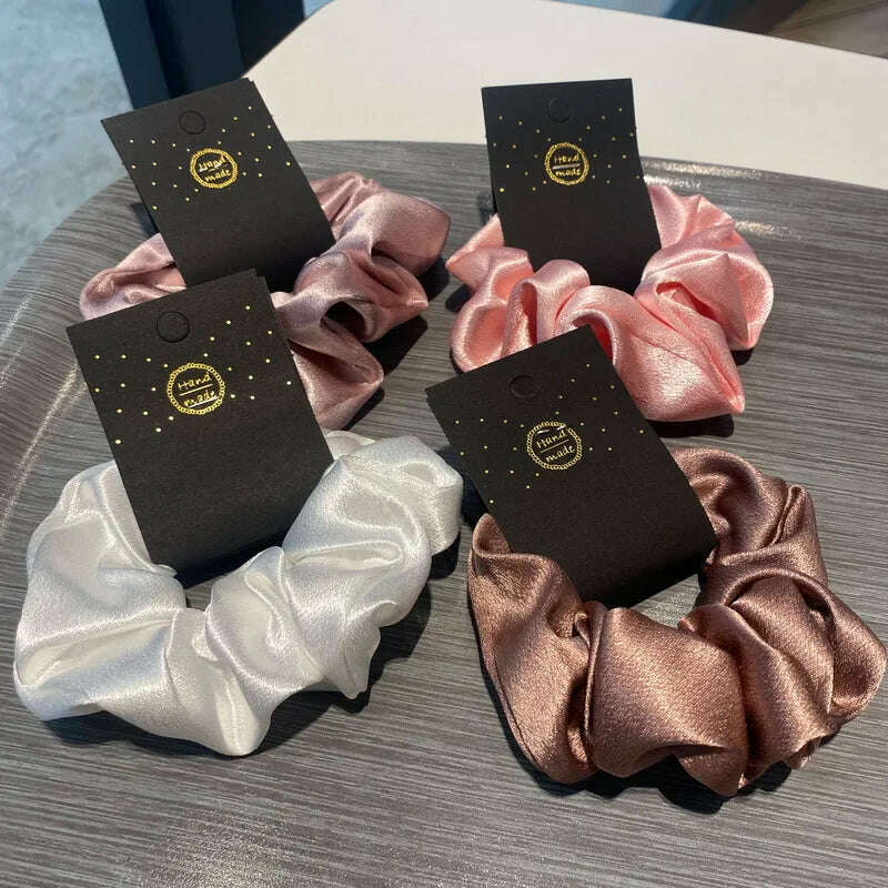 Korea Solid Color Silk Hair Bands for Women