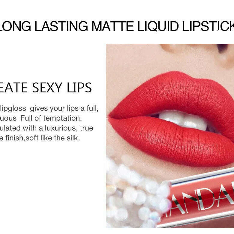 HANDAIYAN 6Pcs Velvet Matte Lip Gloss Set