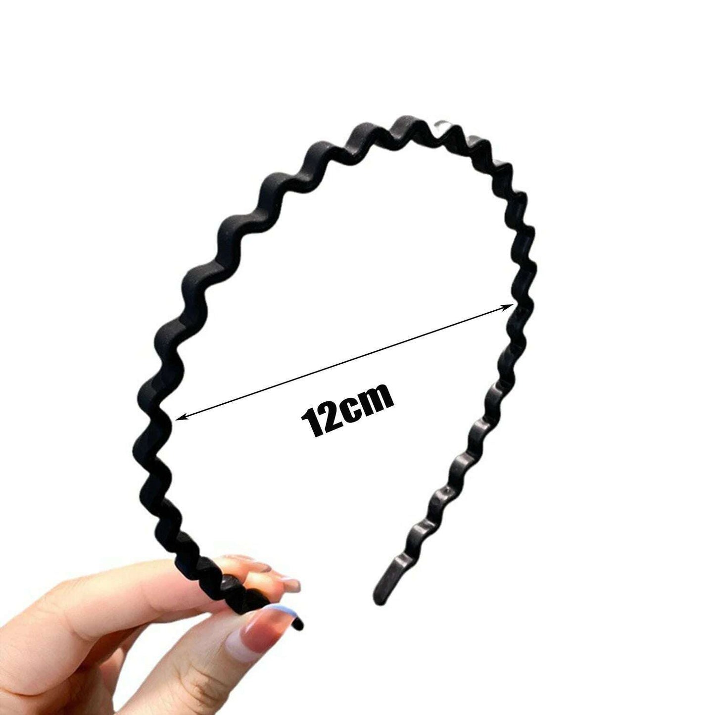 Unisex Metal Wavy Spring Hair Hoop.
