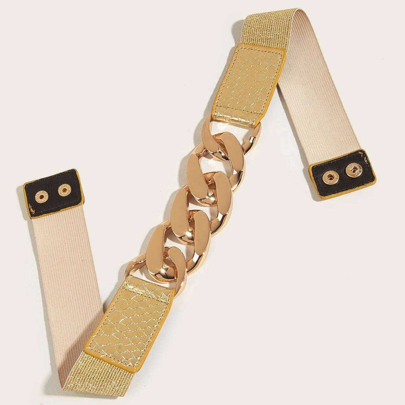 Fashion Elastic Gold Chain Belt – Women’s Decorative Waist Strap