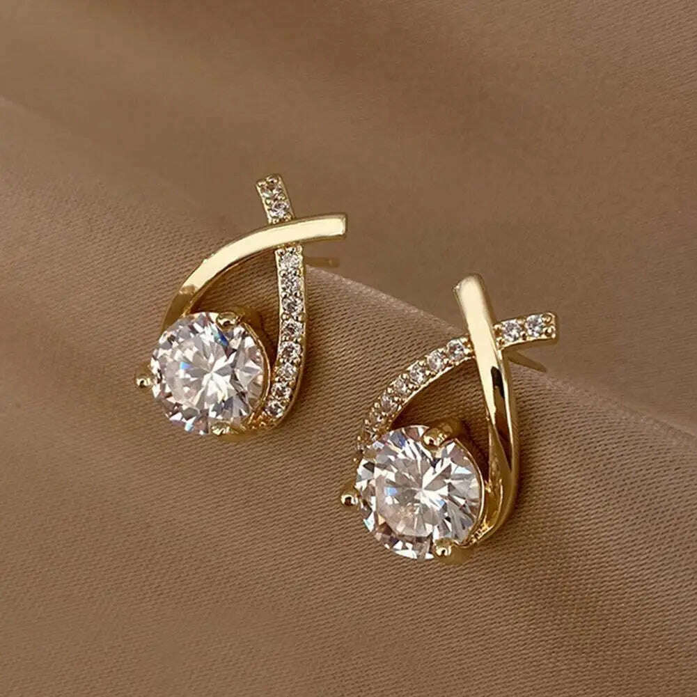 Elegant Cross Stud Earrings