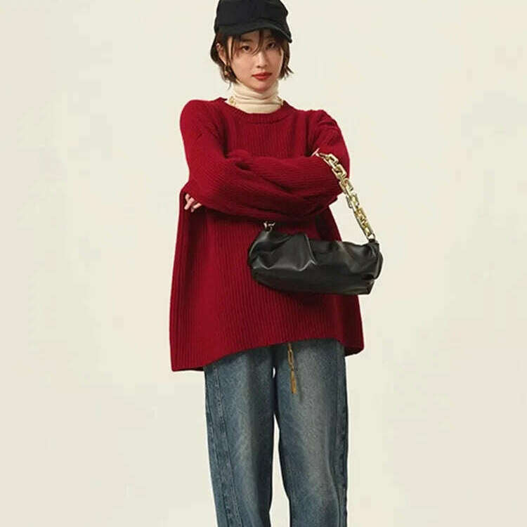 100% Cashmere Turtleneck Sweater – Loose Long Sleeve - D&M Boutique