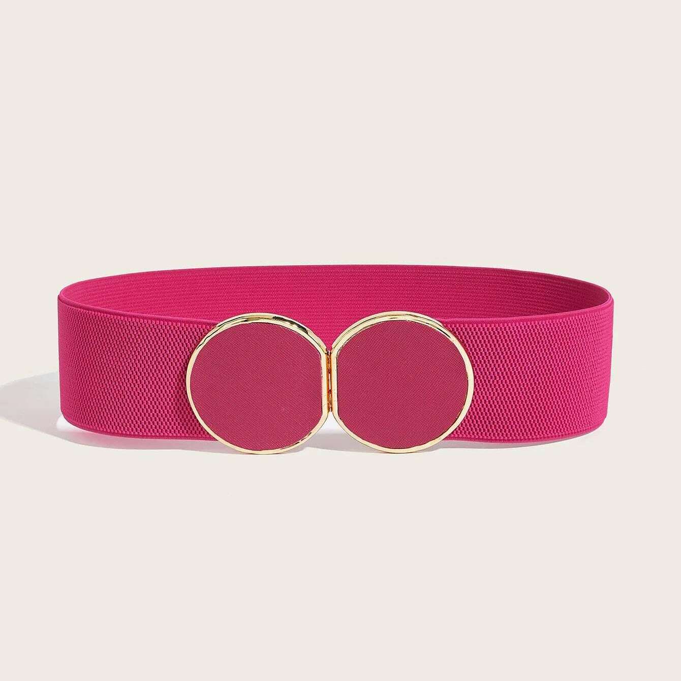 2024 High-Quality Elastic Wide Belt with Round Buckle