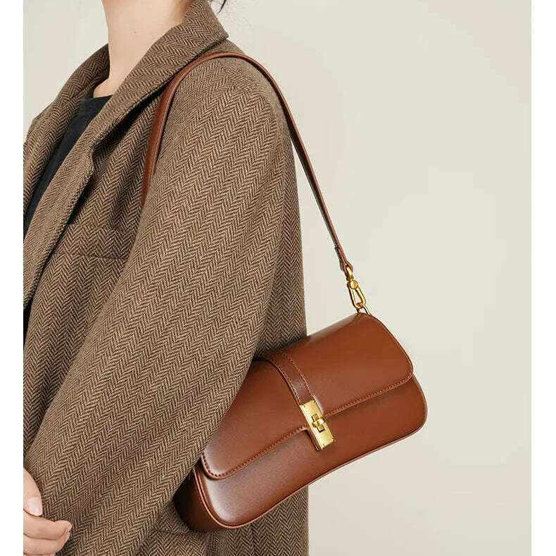 YANATARI Cowhide Leather Crossbody Bag - Vintage Luxury