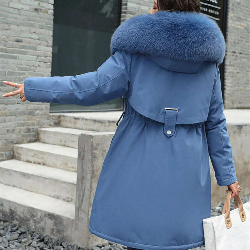 2024 Winter Parka – Hooded, Wool Liner, Fur Collar, Padded, 6XL