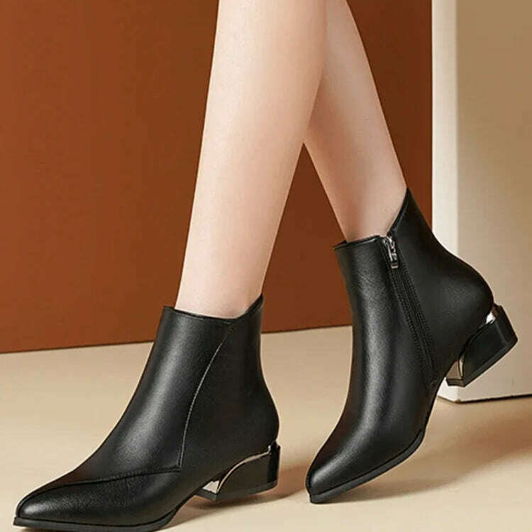 YTJZSLLL Women's Pointed Toe Ankle Boots