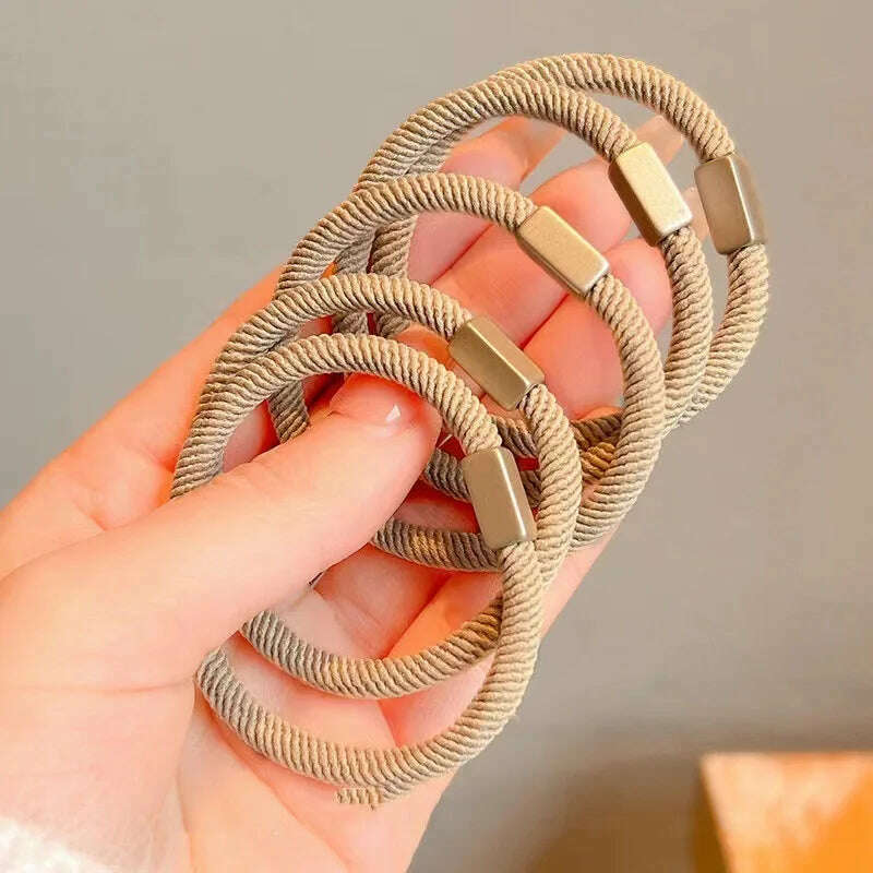 AWAYTR 5PCS Elastic Hair Bands for Women & Girls
