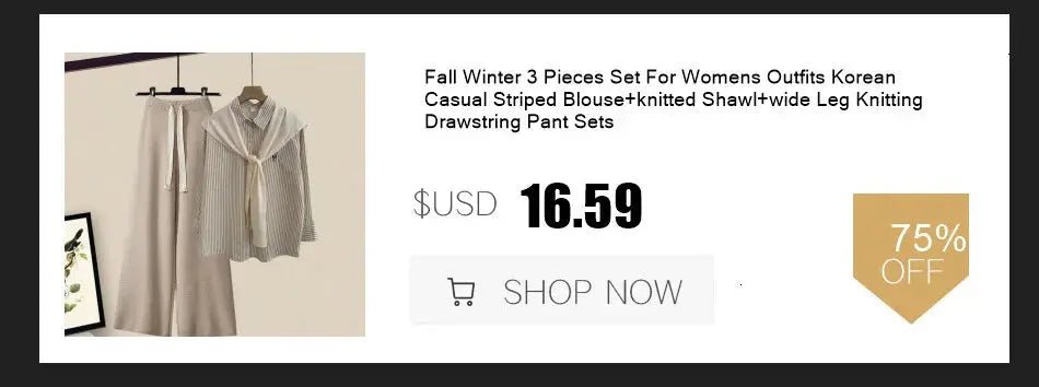 Autumn Winter Knitted 3-Piece Set: Vest, Shirt & Pants - D&M Boutique