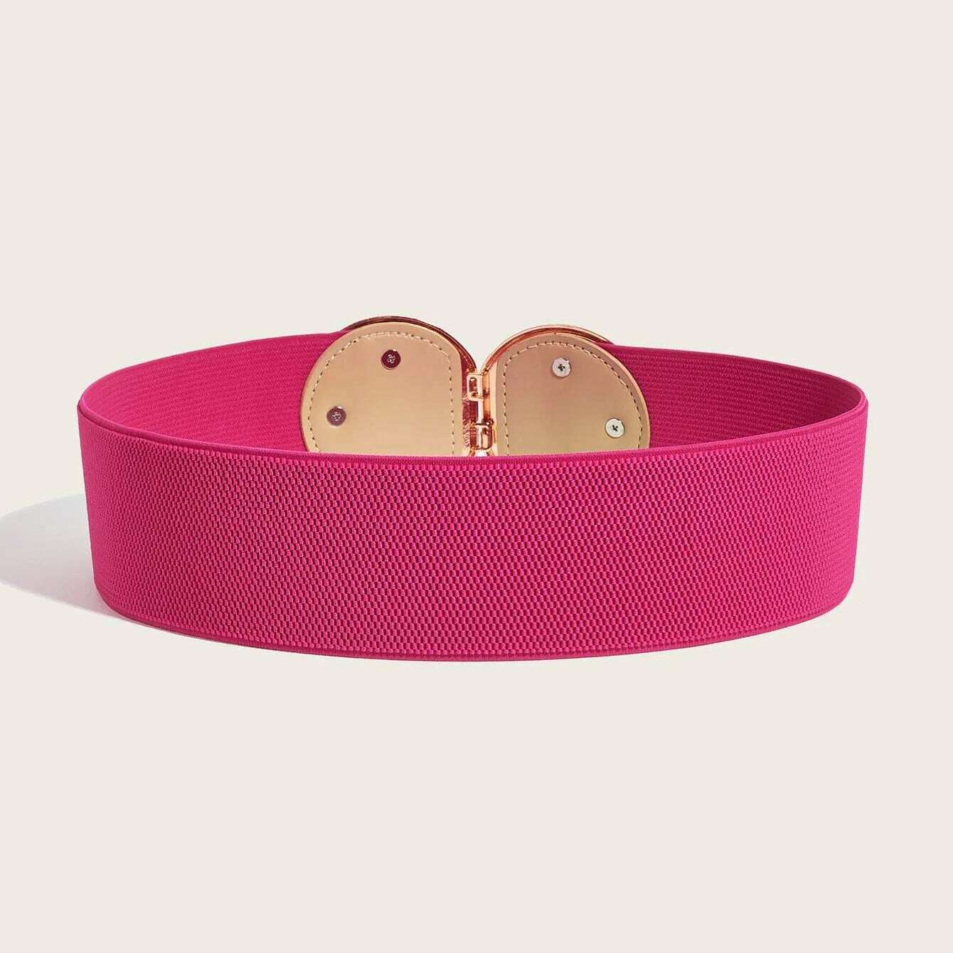2024 High-Quality Elastic Wide Belt with Round Buckle