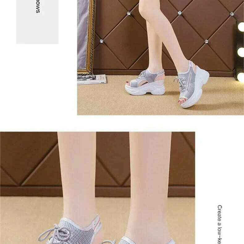 Summer Wedge Heel Sandals - Elastic Cloth & Thick Sole