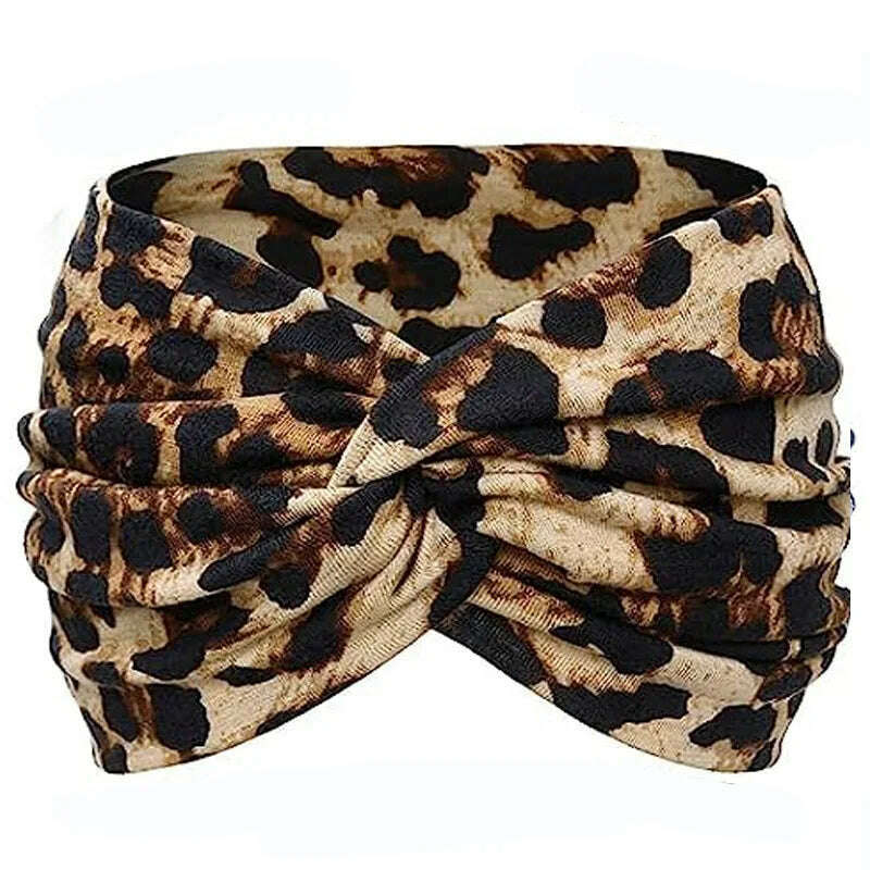 Leopard Print Yoga Headband for Women.