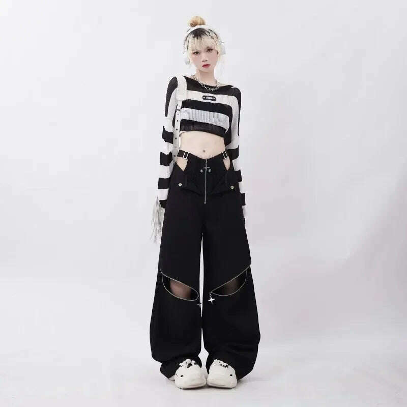Spicy Girl Hollow Out Workwear Pants