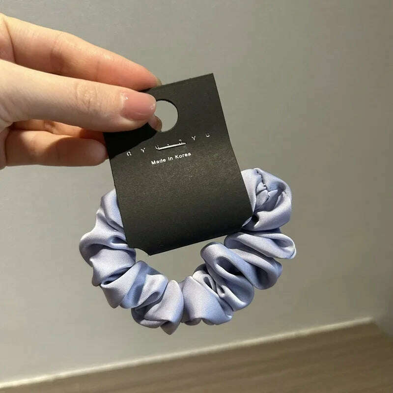 Korean Charm Elegant Satin Hair Loop Scrunchies