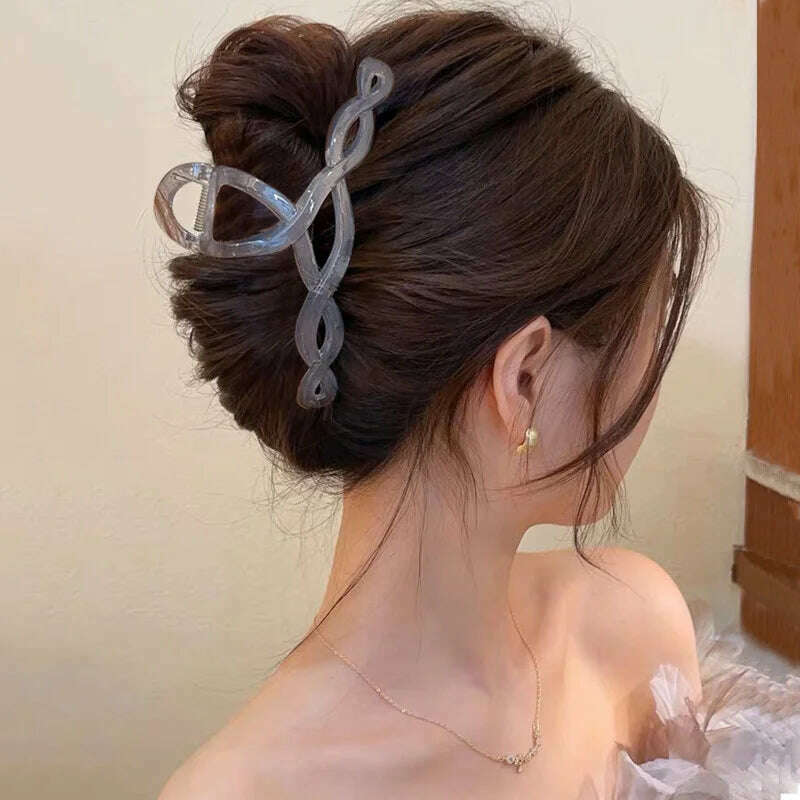 13cm Large Acrylic Geometric Hair Claw Clip for Women