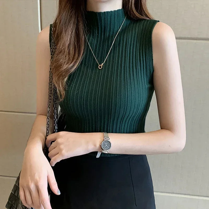 Knitted Sleeveless Tank – Slim Fit, Summer Streetwear Chic - D&M Boutique