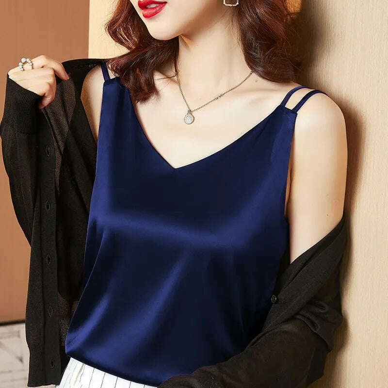 Ice Silk Sleeveless Tank – Casual Summer Streetwear Style