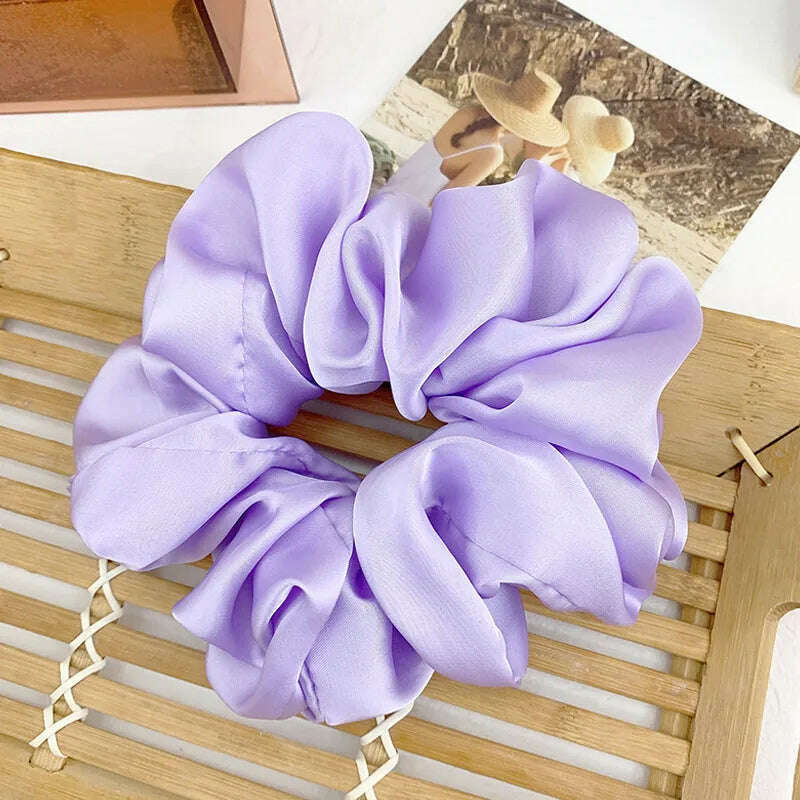 Silky Satin Hair Scrunchies for Women & Girls
