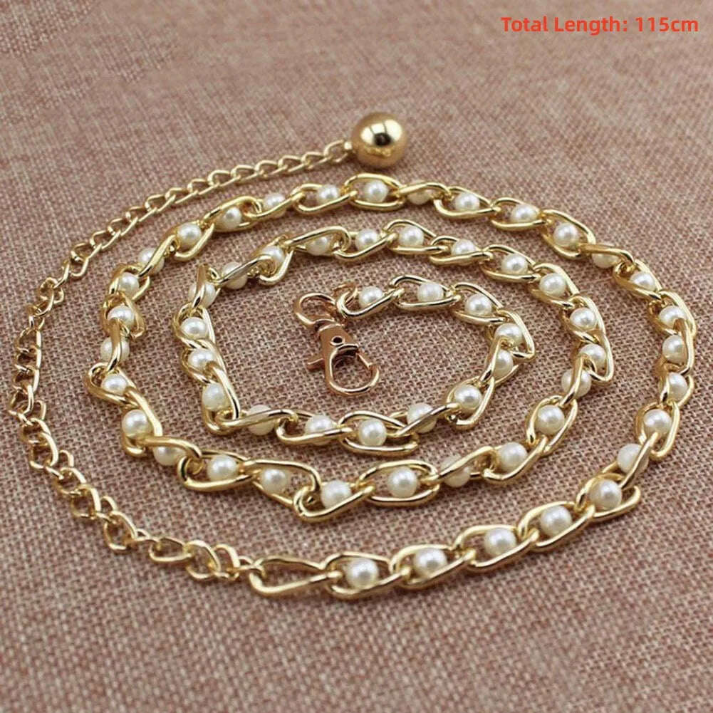 Fashion Circle Metal Waist Chain Belt – Gold & Silver